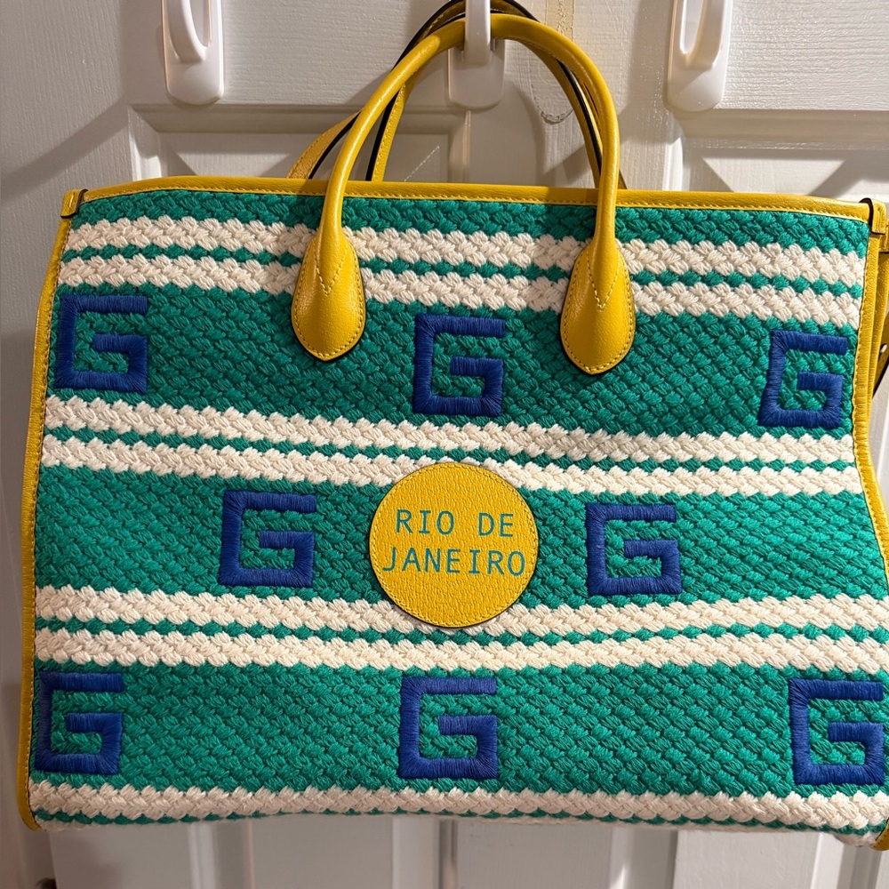 Rio de Janeiro Green and Yellow Tote Bag